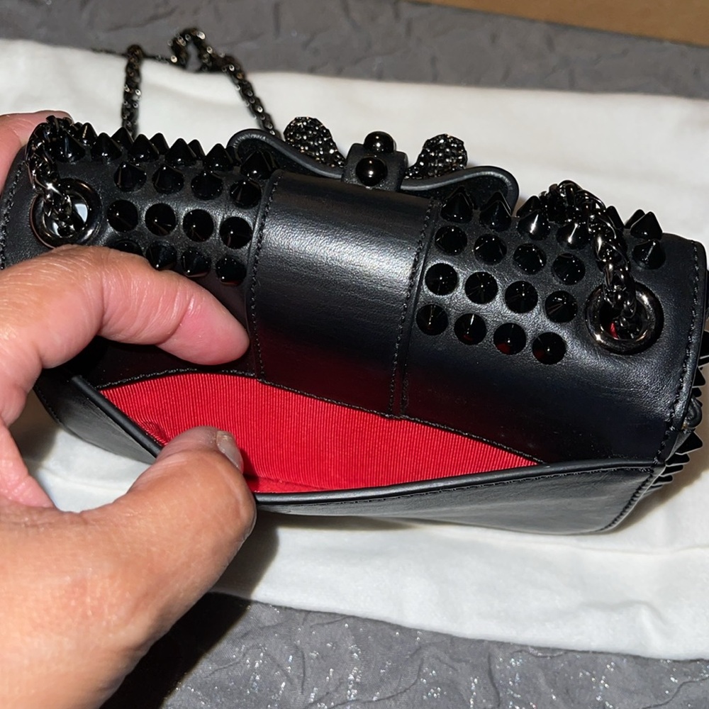 SOLD Preloved Valentino Nano spike bag black size 5 1/2” X 3 1/2 - Picture 7 of 12